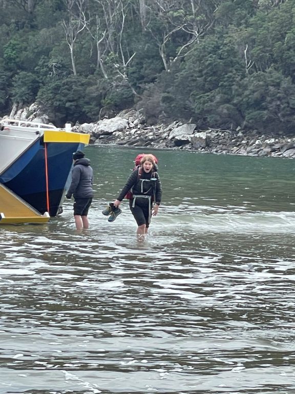 Amanda hitting the 12° water in Denmans Cove